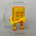 3d geprint brainrot job figuur noviteit speelgoed grappige bureau decoratie model - Geel