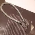 Luxuriöse silberne Strass-Handykordel mit funkelnden Kristallen und Metallverschluss - 17cm Normaler Stil (Mit Telefonplatte) / Weiß