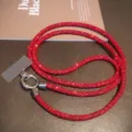 Cordino per telefono di lusso in strass rossi con una finitura scintillante - Stile Esteso 48cm (Con Piastra per Telefono) / Rosso