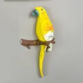 Decorazione murale creativa a forma di pappagallo 3D giallo per soggiorno e pareti - 16*31*8cm / Pappagallo Giallo (Senza Fiore)