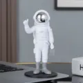 Mignonne figurine astronaute décoration de bureau cadeau, modèle statue spationaute variante. - N° 12 modèle A (Visière argentée galvanisée)
