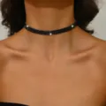 Black multi-row rhinestone choker necklace for women fashion sparkling collar jewelry - Three-Row Claw Chain (1597) / Black