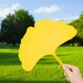 Ginkgo-Blatt Handfächer Sommer kühl langlebig groß verdickt künstlerischer Fächer gelb - Gelb