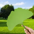 Minzgrüne Ginkgoblatt Handfächer, süßer Sommer Kühlfächer, langlebiger dicker Plastik Fächer. - Grün