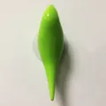 Modern green bird-shaped decorative wall hook with suction cup for keys - Green