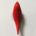 Modern minimalist red bird decorative wall hook for entryway and clothing storage - Red