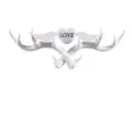 Creatieve hertshoorn wandhaak kapstok decoratieve wandmontage hanger voor de gang hal - Wit