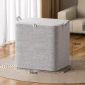 Grote opbergdoos voor kleding, stevige stoffen organizer met deksel en handige handgrepen. - 150L