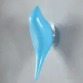 Modern light blue bird decorative wall hook with a glossy finish for keys and hats - Sky Blue
