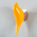 Decorative modern orange bird-shaped wall hook for hanging keys and hats in hallways - Orange Yellow