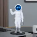 Figurine d'astronaute créative pour bureau, joli modèle de spationaute cadeau idéal pour étudiant. - N° 12 modèle A (Visière bleue galvanisée)