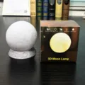 3D Maan Lamp LED Nachtlampje 8cm Bureaulamp Creatieve Slaapkamer Decoratie Cadeau - Witte maanlamp
