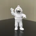 Wholesale astronaut keychain PVC soft rubber spaceman pendant creative gift key ring white - Style A (Without Key Ring) / Silver