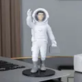 Figurine d'astronaute blanche décoration de bureau, jolie statue modèle de spationaute cadeaux. - Modèle B n° 12 (tête simulée)