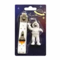 Astronaut keychain with rocket strap space pendant cute bag charm for daily use keys decor. - Style A (Independent Gift Box) / Silver