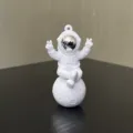 Cute white astronaut keychain with silver visor, creative PVC toy keyring gift for students and kids. - Style C (Without Key Ring) / Silver