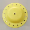 Creatieve gele ronde wandhangende ornament met sprankelende strass-steentjes voor woonkamerdecor. - Gele Hoed Stijl