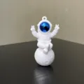 Cute astronaut keychain cute space man backpack pendant toy gift creative keyring model - Style C (Without Key Ring) / Blue