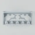 Noordelijke wandplank met schattige dierenstaarthaken voor woonkamer en slaapkamer decoratie. - Grijs