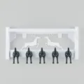 Noordse wandplank met hert en dierhaken voor woonkamer slaapkamer huisopslag decoratie - Wit en Zwart