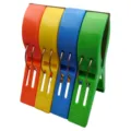 Set of 4 large windproof plastic clothes pegs in multiple colors for heavy blankets and laundry - Random Color / Extra Large (ai-4 Pieces/Pack)