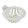 Kitchen sink strainer basket white plastic anti-clogging food waste catcher main view - White