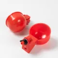 Abbeveratoio automatico per pollame ciotola per bere in plastica rossa per polli - Abbeveratoi per pollame