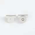 Metal magnetic snap buttons for bags, strong purse hardware replacement fasteners, silver. - Silver