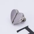 Fermoir magnétique en forme de cœur argenté pour bloquer la lumière et obscurcir la pièce - Paquet de 1 Paire / Argent
