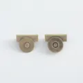 Bronze magnetic snap button for bags, vintage metal hardware accessory variant SKU. - Copper