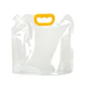 Portable foldable water bag for outdoor car washing with yellow handle clear plastic - 5l / White