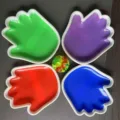 Jeu de balle a ventouse avec quatre mitaines colorees en forme de main pour enfants. - Couleur Unie (2 Raquettes + 1 Balle Lumineuse)