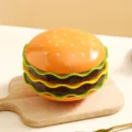 Joli ensemble d'assiettes en forme de burger, vaisselle en plastique empilable pour la table. - Assiettes à déchets burger à 7 niveaux