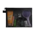 Borsa cosmetica in rete nera organizer da toeletta da viaggio portatile per donna - Set da 3 pezzi / Nero