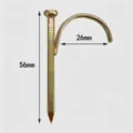 Water pipe hook nail fixed U-shaped staple hardware fastener 26mm 56mm size steel fastener - 6 Points