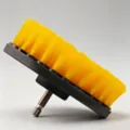 Tête de brosse pour perceuse électrique avec poils jaunes durables et tige hexagonale. - Brosses de nettoyage plates 5 pouces