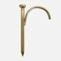 Metal pipe hook nail U-shaped fixing clip 66mm length with 34mm hook for water pipe mounting. - 1 Inch