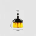 Accessoire de brosse de nettoyage pour perceuse, nettoyage domestique, jaune et noir. - Brosses de nettoyage plates 2 pouces