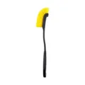 Brosse longue pour moyeu de roue de voiture et moto nettoyage en profondeur des fentes vue principale - Noir et Jaune