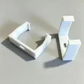 White plastic power strip holder wall mount cable clip desktop storage rack organizer 2pcs - Power Strip Holder (Pair Pack) / White