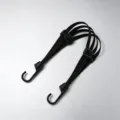 Zwarte motor bagage elastiek 60cm met haken, sterke spangordel voor helm en transportartikelen. - 60 cm bindtouw / Zwart