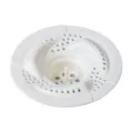 White vortex floor drain hair catcher, plastic sink strainer filter net for bathroom - Rotating Swirl Floor Drain