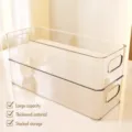 Scatola di Contenimento PET Trasparente Organizer da Scrivania Impilabile in Plastica - Trasparente