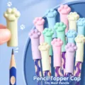 Silicone Cat Paw Pencil Cap Cute Soft Rubber Pencil Tip Protector Student Stationery - Cat Claw Pen Sleeves / OPP Bag