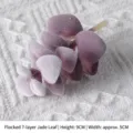 Miniature purple flocked artificial succulent plant for home decor and tabletop display - 7-Layer Jade Leaf