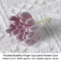 Purple flocked artificial succulent Buddha hand finger component for DIY home decor - Buddha Finger
