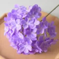 Tête de fleur d'hortensia violette artificielle pour décoration de mariage et arrangements. - Violet