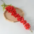 Branche de delphinium de fleur artificielle rouge pour décoration de mariage et accessoire photo - Rouge