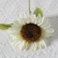 Künstliche weiße Sonnenblume als dekorative Kunstblume für Heimdekoration Fotografie Requisite. - Große Sonnenblume Weiß