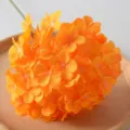 Bouquet de fleurs d'hortensia artificielles orange vif pour décor de mariage et maison. - Hortensia Sucette / Orange